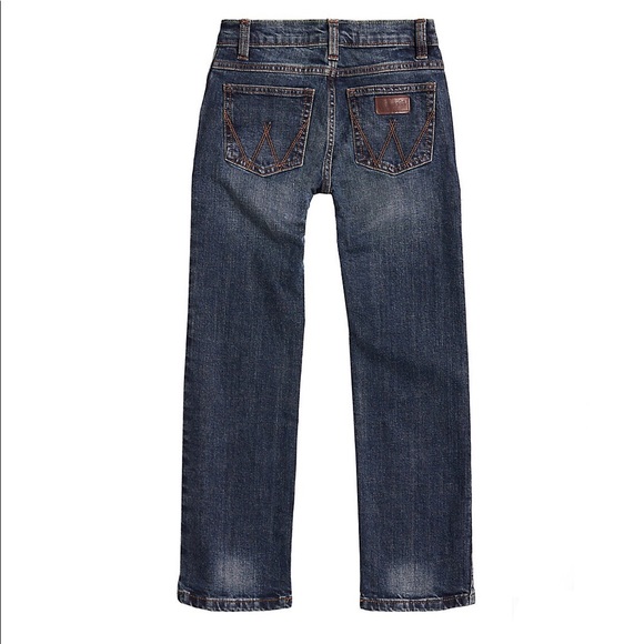 WRANGLER STRAIGHT LEG JEANS WITH ADJ WAIST SZ 14 - Picture 5 of 9